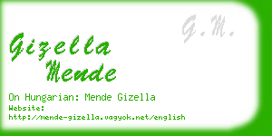 gizella mende business card